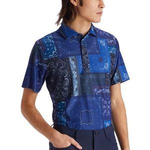 G/FORE Bandana Tech Pique Slim Fit Golf Polo. Size M, NWT
